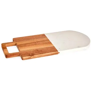 Schneidebrett aus Holz und weißem Marmor, Kollektion Kinvara