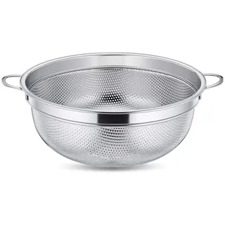 Sieb, HaWare Edelstahl Küchensieb Nudelsieb mit Griff, 20cm Mikroperforiertes Abtropfsieb Seiher zum Ablaufen & Spülen für Küche/Nudel/Gemüse/Obst/Reis, Spülmaschinenfest