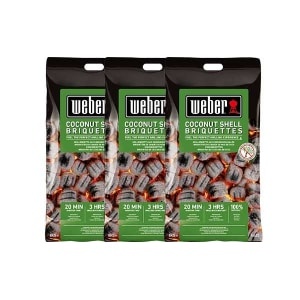 3x Weber Coconut Shell Briketts 8kg inkl. Versand um 49 € statt 64,92 €