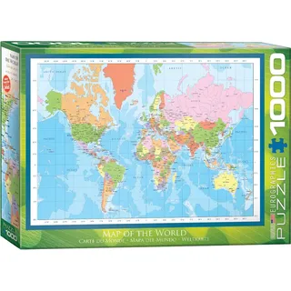 Moderne Weltkarte - Modern Map of the World - 1000 Teile Puzzle Format 68x48 cm