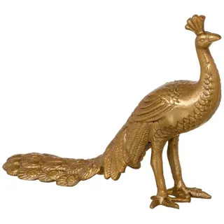 BigBuy Dekofigur 26 x 7 x 19 cm Gold Pfau