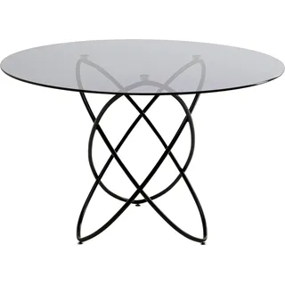 Kare DESIGN Esstisch Molekular 85673 Ø 120 cm Glas Schwarz