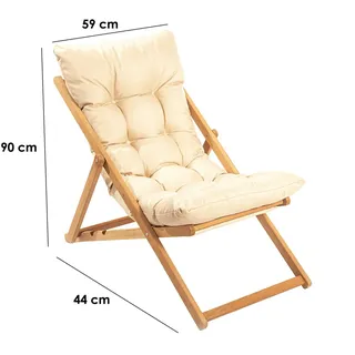 Asir Skye Decor Gartenstuhl 90 x 44 x 59 cm braun