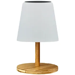 Lumisky Solarleuchte Holz H25cm inkl. LED-Lampe weiß