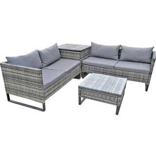 Garden Pleasure Gartenlounge-Set »RAMIRA«, (4 tlg.), grau