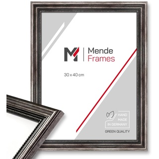 Mende Frames Bilderrahmen Antik 20x30cm I Farbe: Metall I Holzbilderrahmen I Fotorahmen I Barock Bilderrahmen Metall I Made in Germany I V450