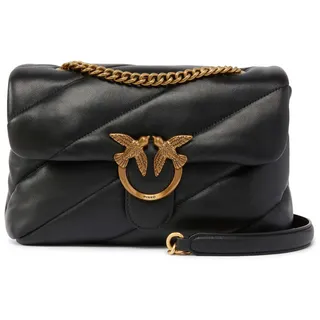 PINKO Umhängetasche Love Puff Classic CL Sheep Nappa M Black - Antique Gold