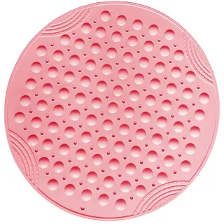 VSUSN Duschmatte rutschfest, 55 cm Runde Antirutschmatte Dusche mit SaugnäPfen Maschinenwaschbar Duscheinlage rutschfest,Rosa
