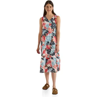 Cecil Midikleid mit V-Neck und Print Light Alabaster White L