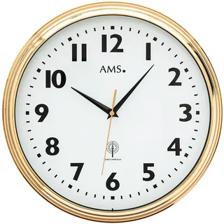 AMS Funkwanduhr 32,00 cm 5963 gold