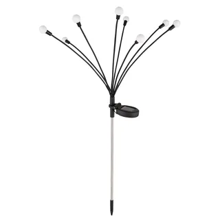 GLOBO LIGHTING LED Solarleuchte "SOLAR" LED-Modul 1 Stk. Warmweiß Solarlampe für Garten, Toller Lichteffekt, mit Erdspieß, schwarz