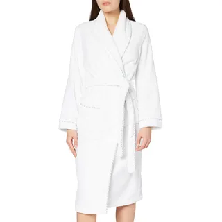 CALIDA Cosy Shower Frottee-Bademantel mit Schalkragen, 120cm Damen, innen sehr saugfähig, außen kuschelig weich, mit Gürtelschlaufen und zwei aufgesetzten Taschen