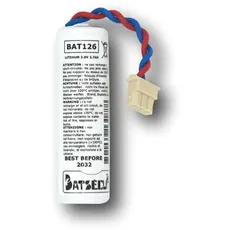BATSÉCUR - Alarmbatterie BAT126 Kompatibel mit C126BAT-TRADIO Tecnoalarm - 3.6V 2.7Ah Li-SOCl2