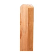 Holz-Pfosten einseitig gerundet Douglasie 195 cm x 9 cm x 9 cm