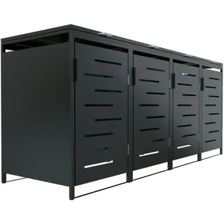 Juskys Mülltonnenbox Arel 264 x 116 x 80 cm grau