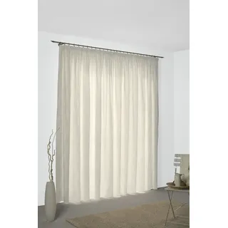 Vorhang WIRTH "Riccia" Gr. 2, beige (creme, goldfarben), B:132cm H:175cm, Jacquard, Baumwolle, Polyester, Gardinen, Vorhang