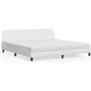vidaXL Bettgestell "Dover" Weiß 200x200 cm Kunstleder - Weiß