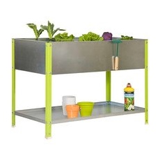 Simonrack Hochbeet SIMONGARDEN URBAN TOP Metall silber, grün rechteckig 120,0 x 85,0 cm