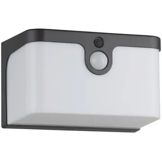 Eglo Solarleuchte , Anthrazit, Weiß , Kunststoff , rechteckig , 15.0x11.0 cm , Bewegungsmelder, tragbar, kabellos, transportabel , Dekoration, Gartendeko