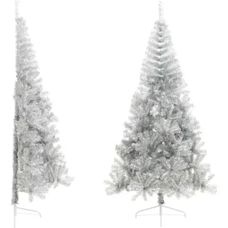 Künstlicher Weihnachtsbaum mit Ständer Silber 210 cm PET - Silber
