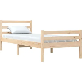 vidaXL Massivholzbett 90x200 cm - Braun