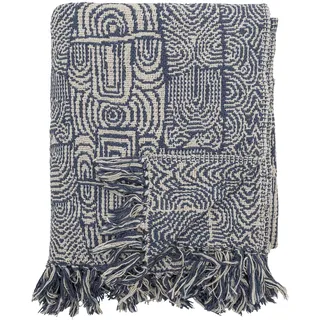 Bloomingville Bresso Kuscheldecke 130 x 160 cm Blau