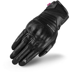 Bild von RUSH Motorradhandschuhe - Atmungsaktive, Verstärkte, Stadt, Sommer, Touchscreen Handschuhe mit Knöchelprotektor, Handgelenk und Finger Aufpralldämpfer (Damen, Schwarz, L)