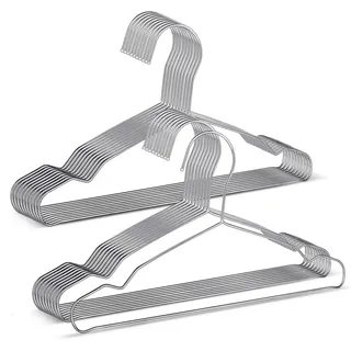 lifhap Kinder-Kleiderbügel, 31 cm, Edelstahl, strapazierfähig, 20 Stück, platzsparende, rutschfeste Metalldraht-Kleiderbügel für Kinder, Babys, Kleinkinder, Kinderkleidung