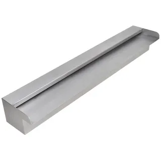 vidaXL Pool-Wasserfall Fontäne Rechteckig Edelstahl 60 cm - Silber