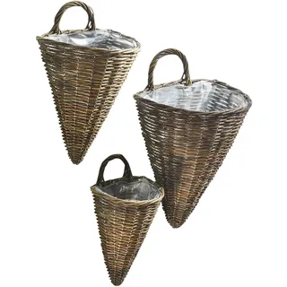 Übertopf LOCKER "Übertopf", beige (natur), B:19cm H:28cm T:15cm, Weide, Pflanzgefäße, Übertopf