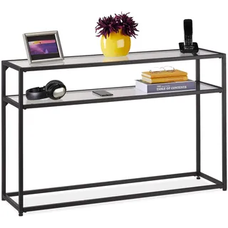 Relaxdays Konsolentisch 110x70x30 cm schwarz