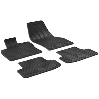 WALSER DirtGuard Gummi Fussmatten Auto für VW T-ROC (A11) 07/2017-Heute, 100% passgenaue Auto Fußmatten, robuste Universal Fußmatte Auto, Gummimatten Auto
