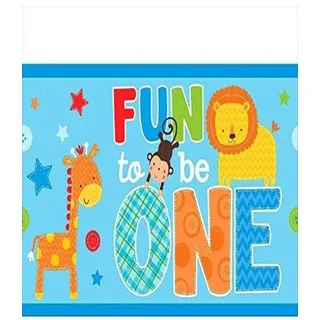 Amscan „Wild at One“ Tischdecke Kunststoff für ersten Geburtstag, Jungen