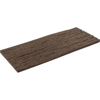 Trittstein Bahnschwelle, Gehwegplatte aus recyceltem Gummi 60x25x1,7cm - Braun