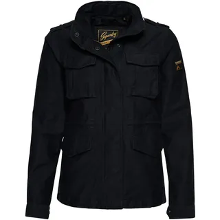 Superdry Damen. Vintage M65 Jacke navy (S), Lässig, Baumwolle, Langarm, Marine