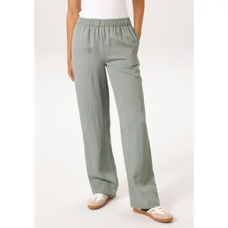 Schlupfhose ANISTON CASUAL, Damen, Gr. 36, N-Gr, grün (schilf), Twill, Obermaterial: 64% Lyocell, 30% Viskose, 6% Polyamid, unifarben, lässig geschnitten lang, Hosen Schlupfhose, in trendiger Twill-Qualität - NEUE KOLLEKTION