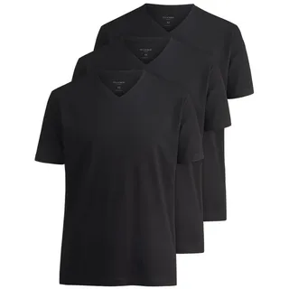 Olymp OLYMP, T-Shirt Packung, 3er, 3 Stk. V-Ausschnitt, modern fit, reine Baumwolle,