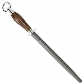 F. DICK Wetzstahl, DarkNitro (Wetzstahl 30 cm Spezialbeschichtung für hohen Abtrag, harte Messer Messerschärfer oval magnetisiert Griff Eichenholz Made in Germany) 71103302, Eiche