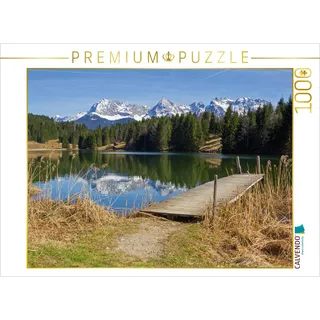 CALVENDO Puzzle Landschaft Oberbayern Geroldsee und Karwendelgebirge 1000 Teile Puzzle quer | Lege-Größe cm Foto-Puzzle für glückliche Stunden