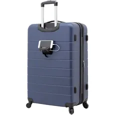 Wrangler Smart Gepäck-Set mit Getränkehalter und USB-Anschluss, Marineblau, 3 Piece Set, Intelligentes Gepäck-Set mit Getränkehalter und USB-Anschluss