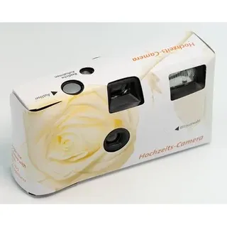 Q&L Einwegkamera ROSEN im Hochzeitsdesign 27 Aufnahmen, mit Blitz, ISO 400