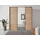 Schwebetürenschrank OTELI 211 x 214 x 68 cm Beige/Braun