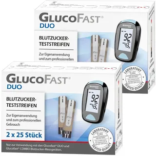 Glucofast Duo Blutzucker-Teststreifen Teststreifen 100 St