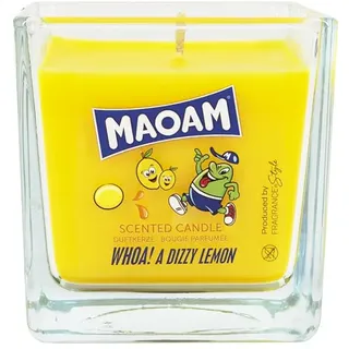 Maoam Duftkerze im Glas | Dizzy Lemon | Duftkerze Zitrone | Hochwertiges Wachs & lange Brenndauer | Geschenkidee Freundin, Familie (200g)