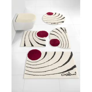 Badematte GRUND Gr. 3, weiß (weiß, rot), rechteckig (50cm x 90cm ), 1 Stk., Badematten, Badematte