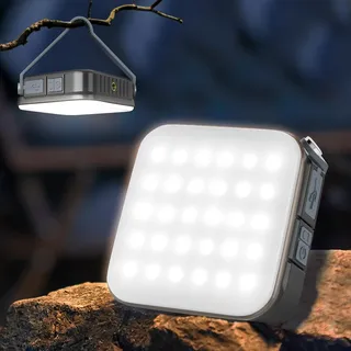 Quntis LED Campinglampe, Camping Laterne Ultra Hell 1000 Lumen (Solar/USB Aufladbar) Zeltlampe Tragbar wasserdicht 3 Helligkeit SOS Dimmbar und 4 Lichtmodi für Stromausfällen, Angeln, Camping, Notfall