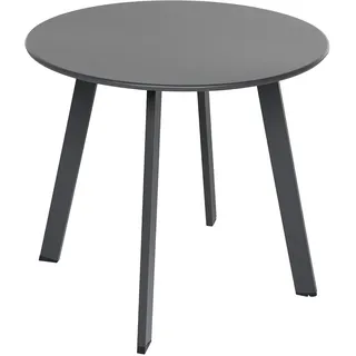 Dehner Kaffeetisch Lian, ca. Ø 50 cm, Höhe ca. 45 cm, Stahl, pulverbeschichtet, grau