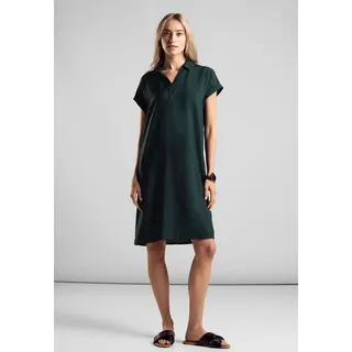 STREET ONE Blusenkleid, mit Ausschnitt und Kragen STREET ONE hunter green