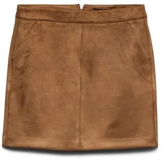 VERO MODA Damen Velours Minirock Kurzer Stretch Bleistiftrock Samt Nicki Stoff VMDONNADINA