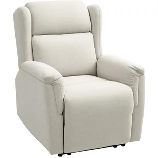 Homcom Relaxsessel, Fernsehsessel mit Liegefunktion, TV-Sessel mit Taschenfederkern , Beige , Textil , Füllung: Schaumstoff,Taschenfederkern , 80x101x94 cm , Wohnzimmer, Sessel, Relaxsessel